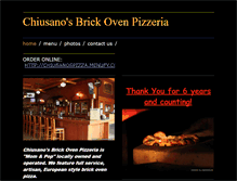 Tablet Screenshot of chiusanospizza.com